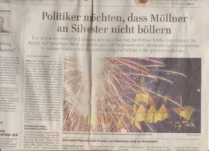 Antrag in Mölln: Silvester Feuerwerk einschränken